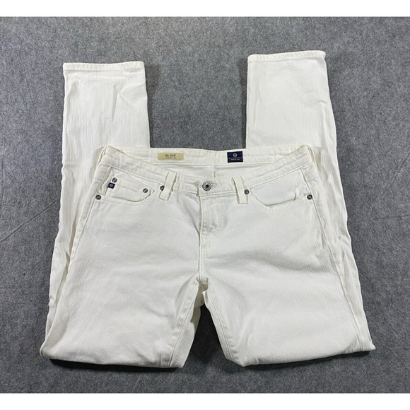 Adriano Goldschmied Jeans Womens 31 R White Skinny The Stilt Cigarette Leg - Picture 1 of 13